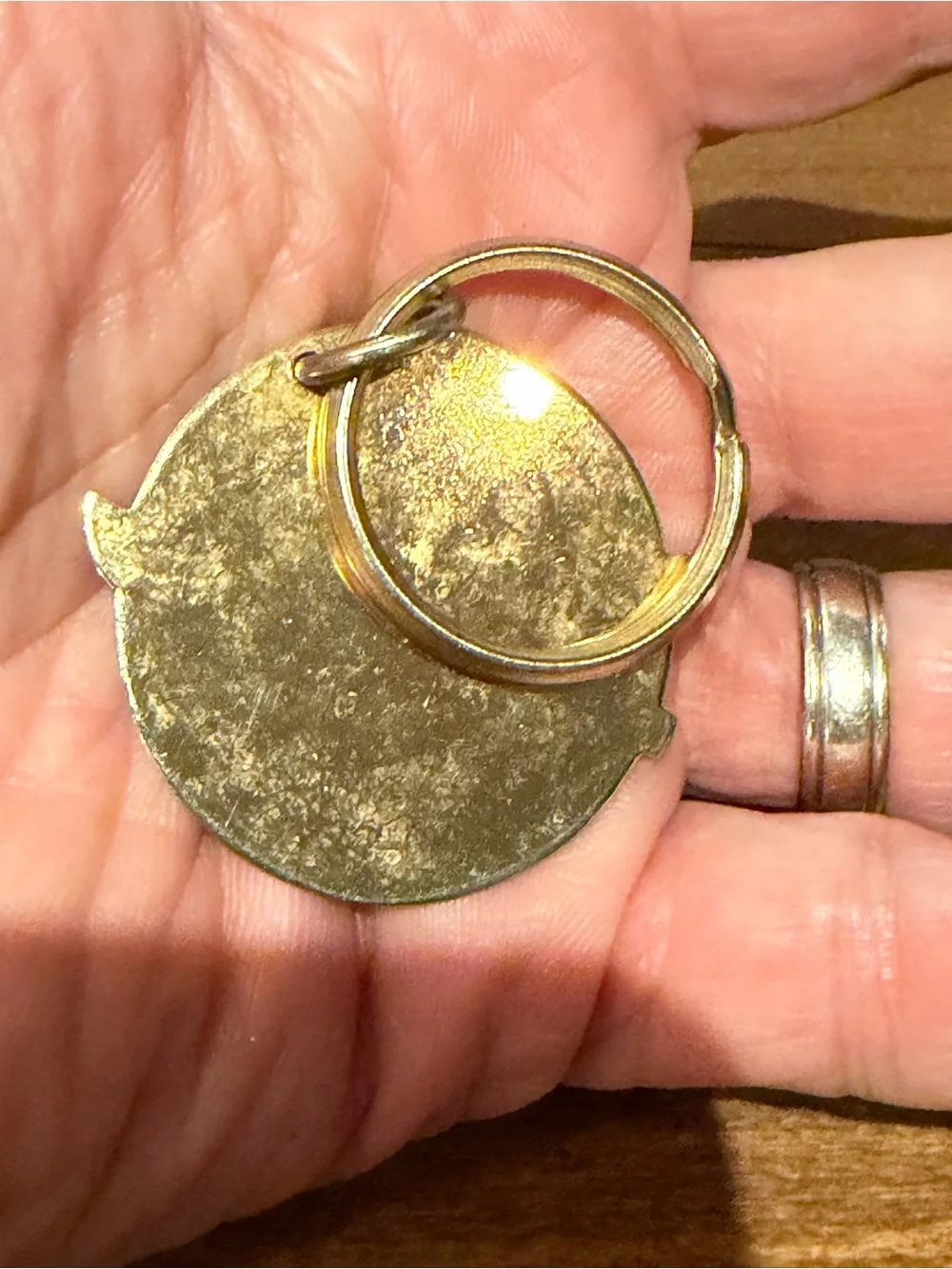 Vintage NASA Metal Keychain Round